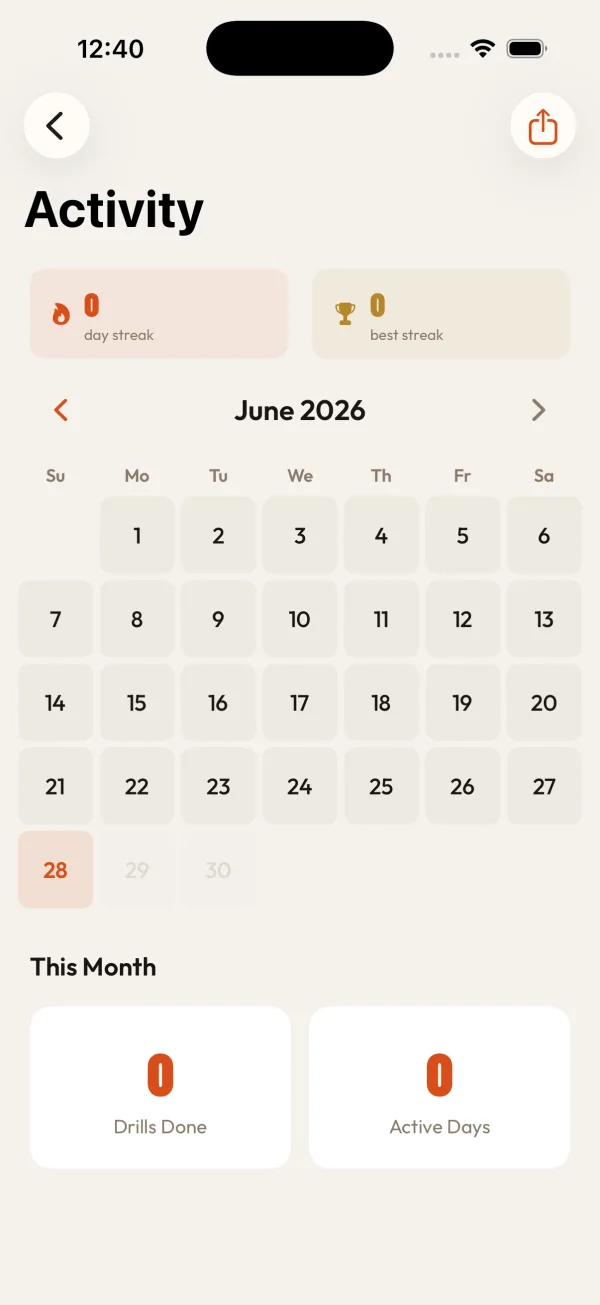 Run Foundations — Activity calendar and streak tracking